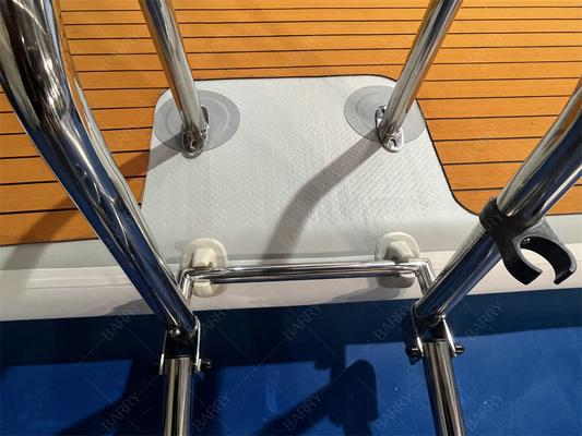 Escaliers en acier inoxydable 3x2x0.2m Pontoon gonflable pour le stationnement de bateaux