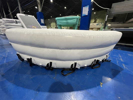 Sport aquatique en PVC de qualité commerciale nage gonflable île flottante blanche gonflable nage flotteur canapé pour yacht