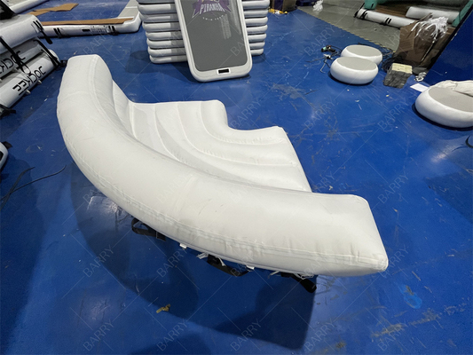 Sport aquatique en PVC de qualité commerciale nage gonflable île flottante blanche gonflable nage flotteur canapé pour yacht
