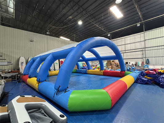 Piscine gonflable pour enfants avec couverture en PVC de 10x8x3.5ft