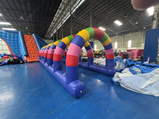 Tunnel de pulvérisation d'eau gonflable de 32,8 pieds pour événements estivaux