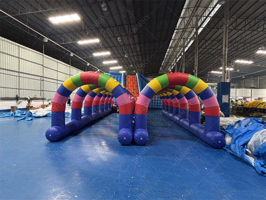 Tunnel de pulvérisation d'eau gonflable de 32,8 pieds pour événements estivaux