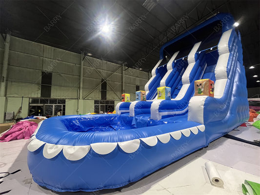 Parc d'attractions Jardin extérieur Grand enfant Toboggans aquatiques gonflables doubles pour adolescents Cour arrière