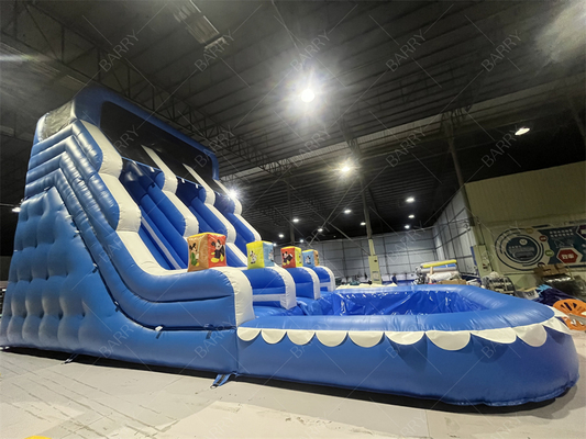 Parc d'attractions Jardin extérieur Grand enfant Toboggans aquatiques gonflables doubles pour adolescents Cour arrière