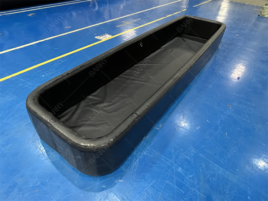 Piscine gonflable rectangulaire noir à goutte à goutte à couture technologie à air multiple personnalisation de piscine gonflable extérieure