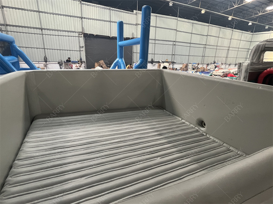 Sécurité Tissu à couture à goutte chaude Nouveau matériau gonflable personnalisé gris gonflable Pool Ball Pit Pour les enfants