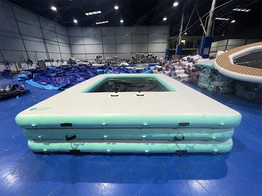 Piscine de mer flottante portable et durable en point de chute pour yacht, piscine gonflable de mer avec filet anti-méduses
