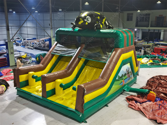 Parcours d'obstacles de saut à l'élastique gonflable géant Parcours d'obstacles de jeu gonflable Trampoline pour enfants et adultes