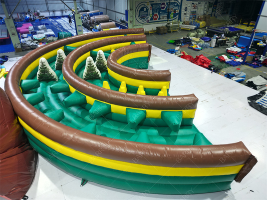 Parcours d'obstacles de saut à l'élastique gonflable géant Parcours d'obstacles de jeu gonflable Trampoline pour enfants et adultes