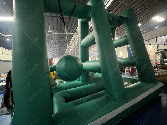 Parcours d'obstacles de saut à l'élastique gonflable géant Parcours d'obstacles de jeu gonflable Trampoline pour enfants et adultes