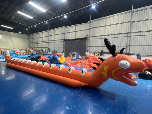Jeu de jouets aquatiques en forme de dragon de mer, bateau banane gonflable monoplace pour 12 personnes, bateau volant