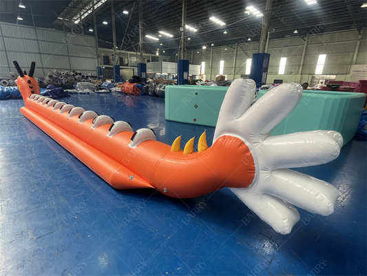Jeu de jouets aquatiques en forme de dragon de mer, bateau banane gonflable monoplace pour 12 personnes, bateau volant