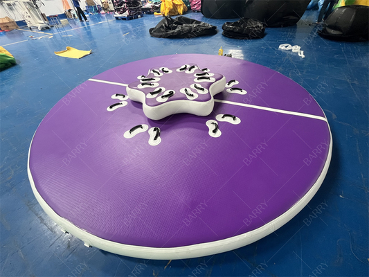 Tireur de couture en PVC tube rond pourpre gonflable Dock Jouets d'eau pour piscines Lacs