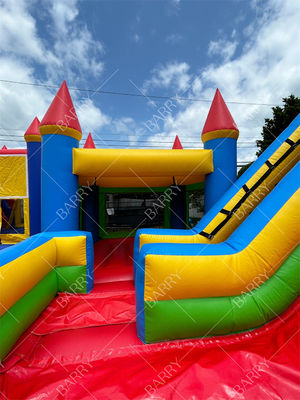 Château gonflable combo toboggan en bâche PVC personnalisée pour enfants