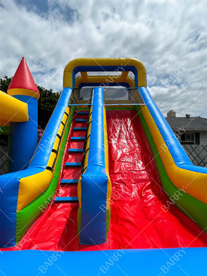 Château gonflable combo toboggan en bâche PVC personnalisée pour enfants