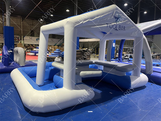 Commercial Backyard Large Superior Platform Party Floating Water Sofa Swimming Pub Inflatable Pool bar for Adult