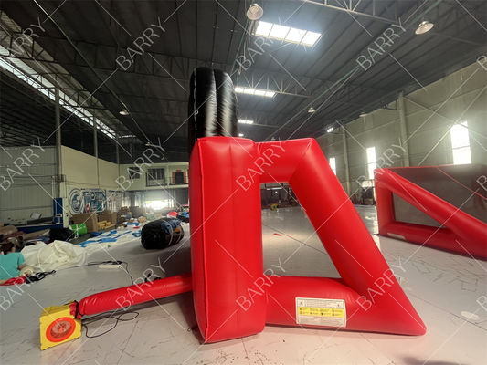 Grand jeu gonflable de fléchettes géant rouge de 3m/4m/5m, football et soccer