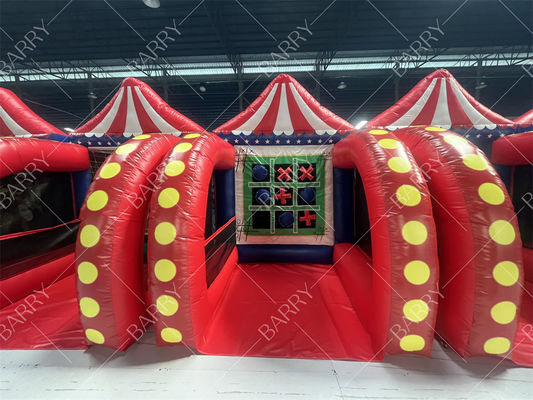 6 in 1 Portable Inflatable Carnival Game Includes Basketball Hoop for Outdoor Party & Event Rentals for Indoor Play