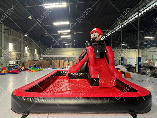 Toboggan aquatique gonflable sur le thème de Super Mario Bros. commercial avec piscine à vendre ou à louer pour une fête en promotion