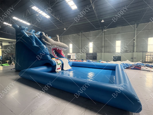 Commercial PVC New Design Inflatable Slide Swimming Pool Shark PVC Water Slide For Party
