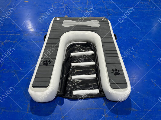Rampe gonflable pour chien, plateforme pliable pour animaux de compagnie, dock flottant sur l'eau avec EVA antidérapant