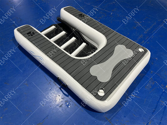 Rampe gonflable pour chien, plateforme pliable pour animaux de compagnie, dock flottant sur l'eau avec EVA antidérapant