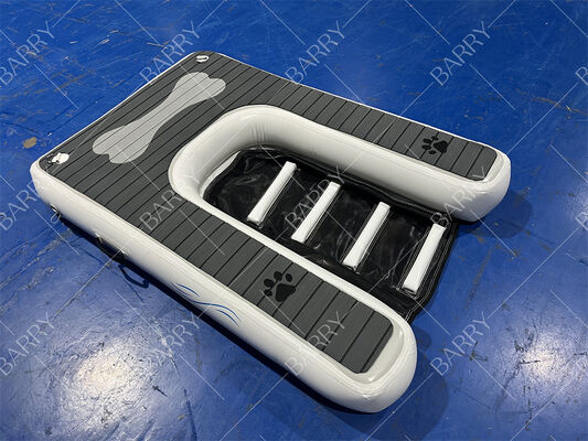 Rampe gonflable pour chien, plateforme pliable pour animaux de compagnie, dock flottant sur l'eau avec EVA antidérapant