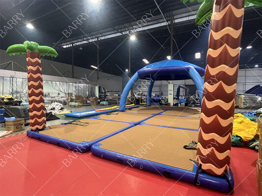 Plateformes flottantes gonflables conçues sur mesure avec tente pour les eaux océaniques et bananes flottantes aquatiques
