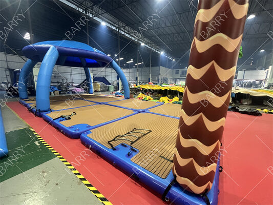 Plateformes flottantes gonflables conçues sur mesure avec tente pour les eaux océaniques et bananes flottantes aquatiques