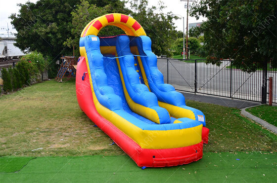 Glissière d'eau gonflable de 15 pieds avec piscine pour enfants