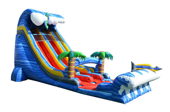 Commercial Grade Grand jardin extérieur 24ft SHARK SIGHTED double pente glissade pour les enfants et les adultes