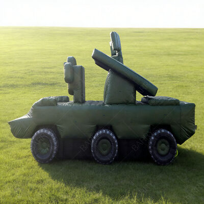 Système de missiles tactiques gonflables véhicule de défense aérienne mobile appât