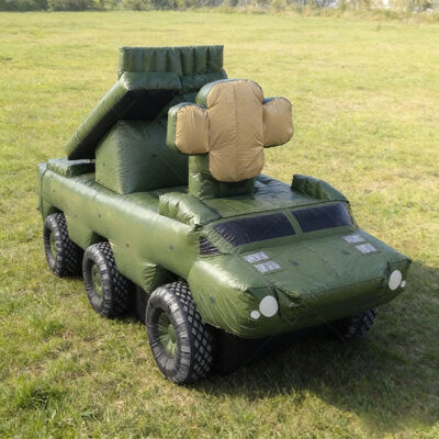 Système de missiles tactiques gonflables véhicule de défense aérienne mobile appât