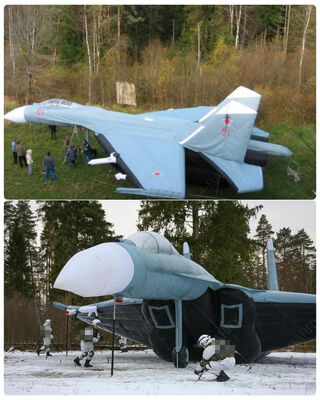 Drone de reconnaissance en plein air hélicoptère militaire avion de chasse gonflable Jet de leurre