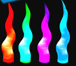 Le tube 8 de sexe a mené la couleur changeante de colonne gonflable de Lighing pour l'affichage