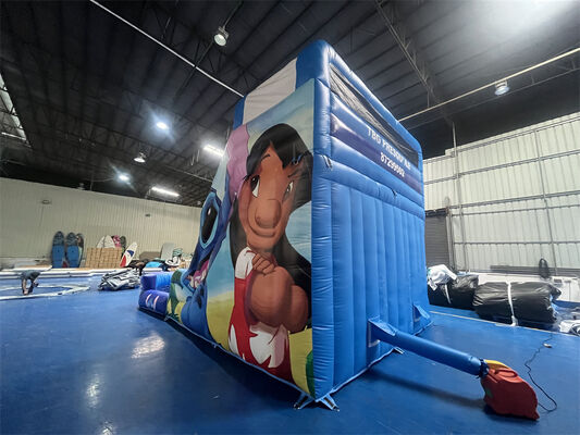 Lilo & Stitch Thème triple voie gonflable glisser-déposer pour enfants de qualité commerciale