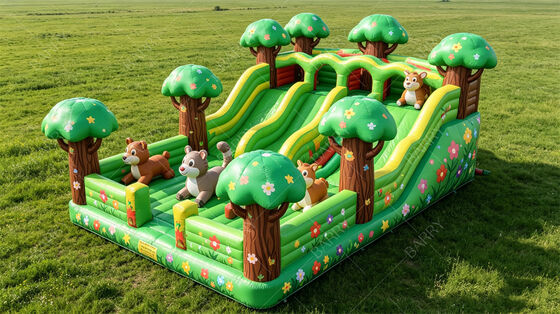 Maison à arbres de la jungle maison gonflable avec diapositive Combo commercial pour les enfants