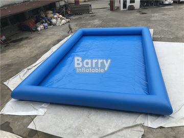 Rectangle bleu scellé par air gonflable fait sur commande de piscine de PVC de 0.9mm