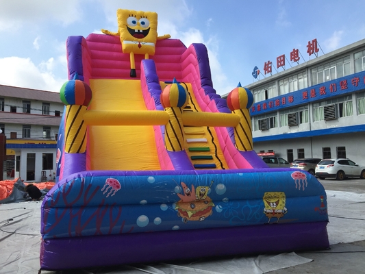 Chambre de rebond d'air de château de 1000D Plato Commercial Inflatable Slide Jumping