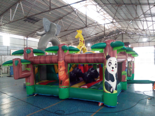 les enfants gonflables de parc à thème de trempoline de 8x6m jouent l'équipement de parc d'attractions