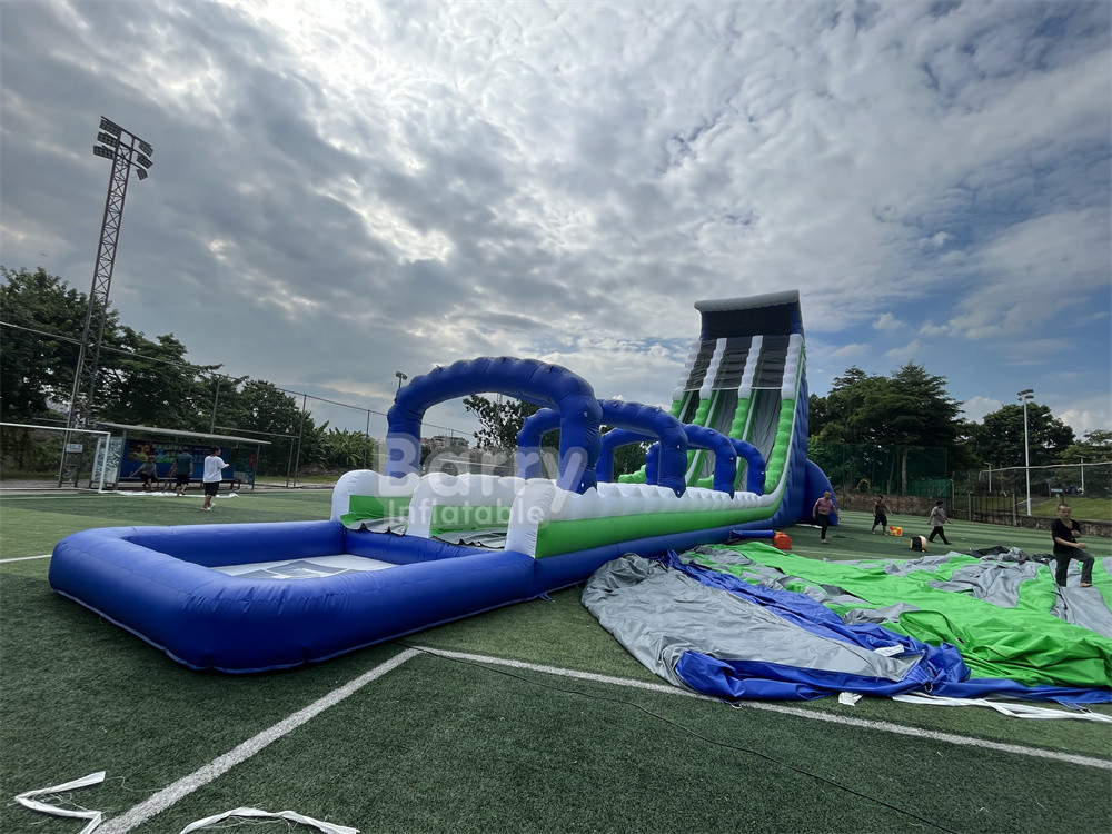 Des produits commerciaux sur mesure, 30x9x13m, ondes géantes, toboggan gonflable pour enfants, adultes, chaud, en course gonflable de 5 km.