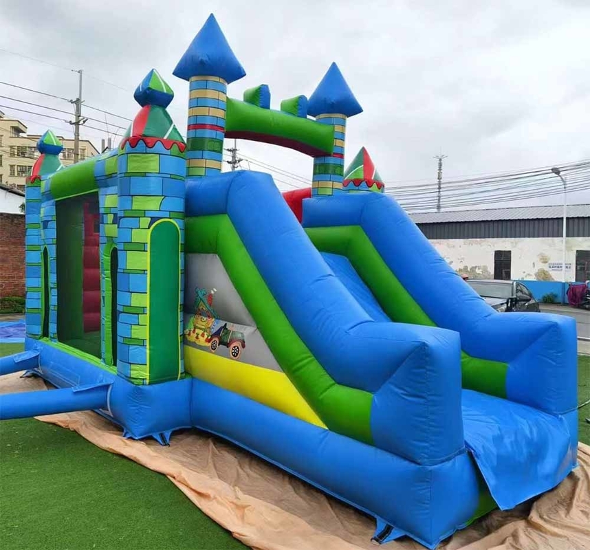 Expédition rapide Bouncer gonflable en PVC maison de rebond avec glisser-déposer et boucle de basket