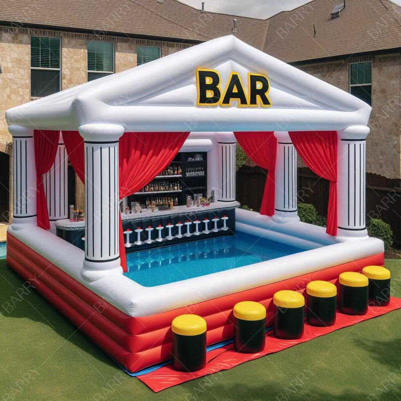 Bar de piscine gonflable flottant dans la cour avec piscine Bar de piscine gonflable pour adultes et enfants