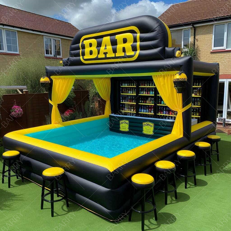 Fabrique personnalisée haute qualité de loisirs et de divertissement en plein air bar gonflable avec tente