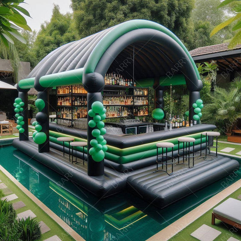 Bar gonflable pour adultes de luxe avec piscine Grand bar gonflable pour piscine Fête bar gonflable piscine