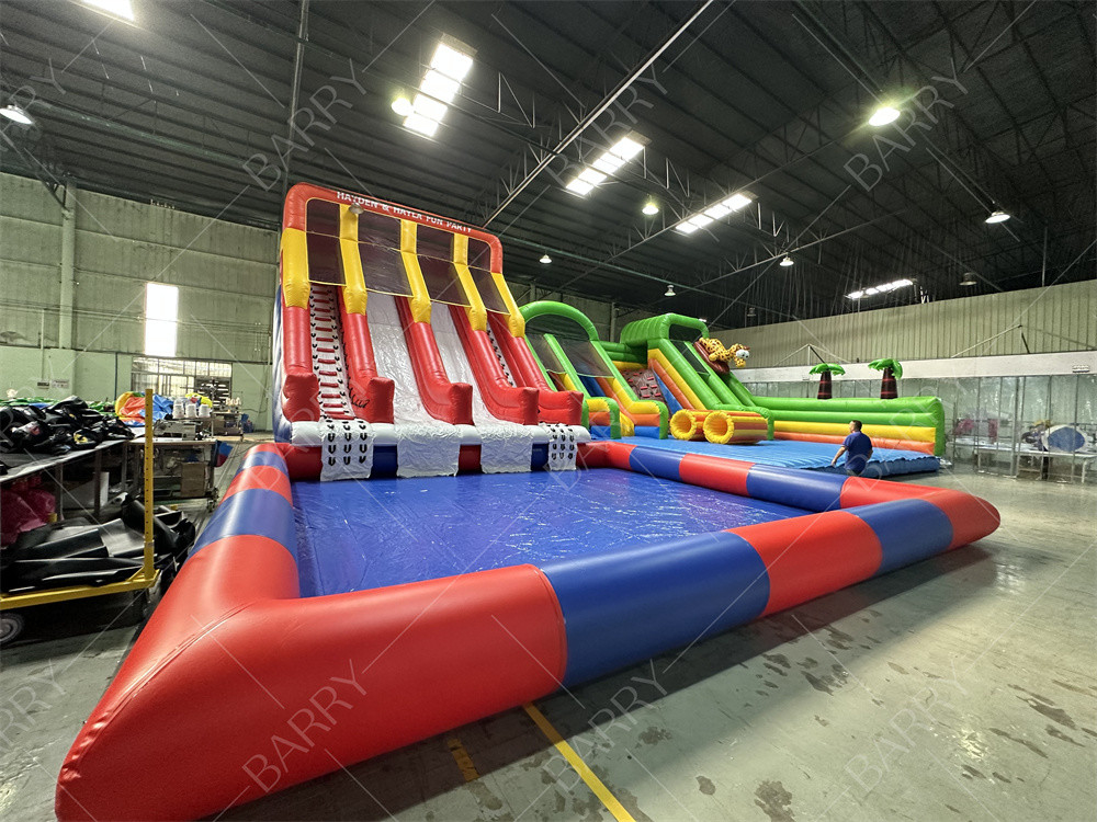 Maison gonflable en plein air, maison gonflable en PVC pour adultes et enfants, avec piscine, parc aquatique gonflable, parc d'attractions.
