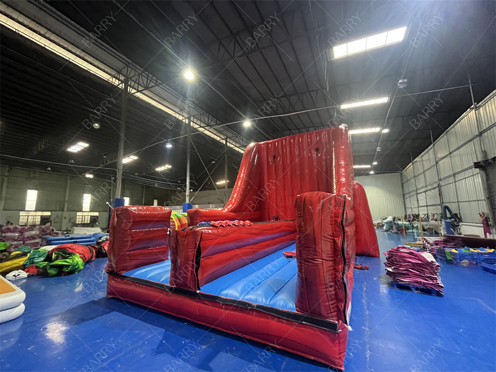 Des jouets gonflables pour les fêtes à l' intérieur et à l' extérieur Jeu de rebond Rouge Bungee Run Amusez-vous avec ce 2 voies
