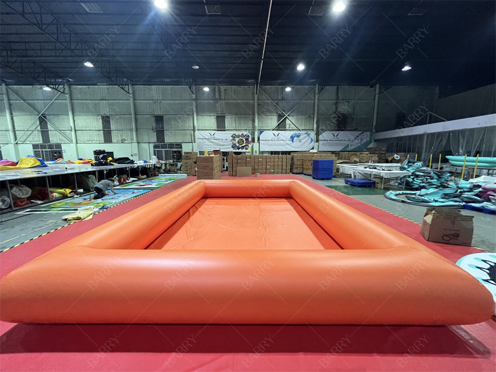 Commercial arrière-cour grande piscine étanche piscine orange pour le jeu aquatique été