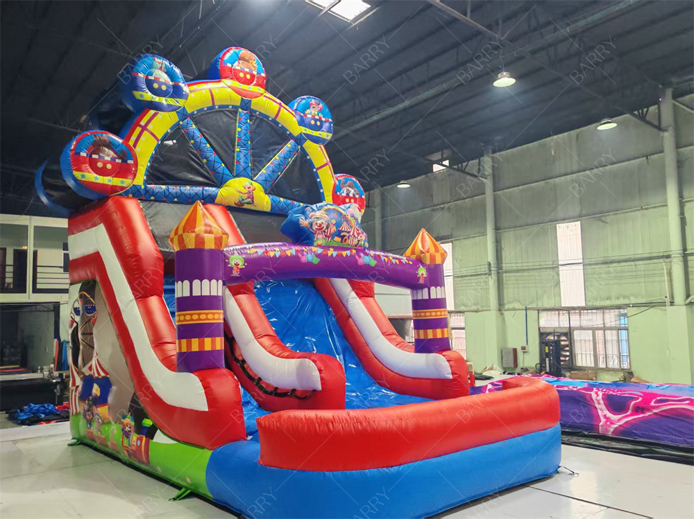 Thème Joker Roue de Fer gonflable Slide 6x4M Couleur personnalisée