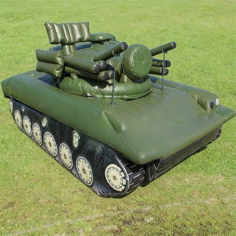 8,8m Modèle de char militaire gonflable Décoration d'événement extérieur Char léger de leurre tactique